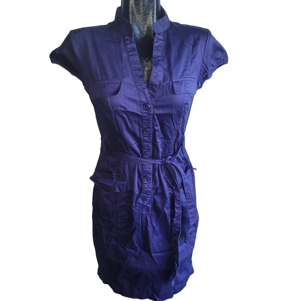 H&M Purple Short Sleeve Dress with Belt 10